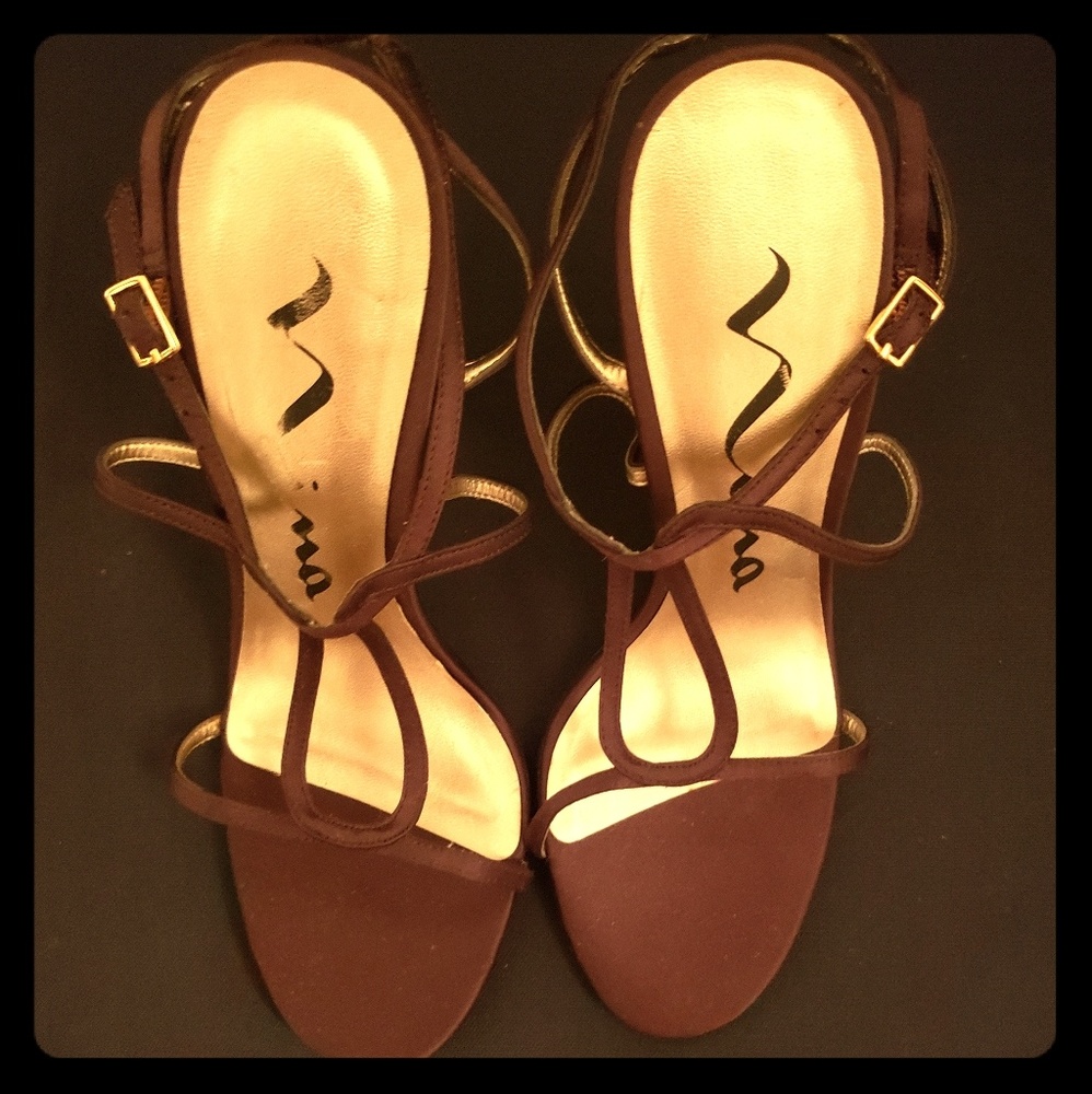Nina Sz 7.5 gorgeous strappy brown sandals - Picture 4 of 8
